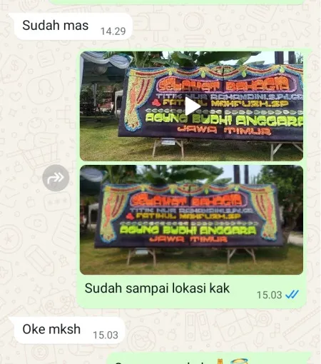 Pengiriman Papan Bunga Balai Prajurit Setia